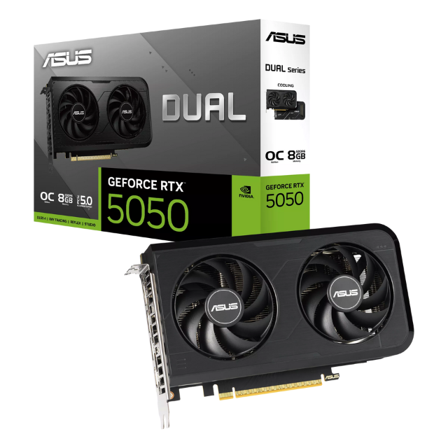 Tarjeta de Video ASUS DUAL NVIDIA GeForce RTX 5050 OC Edition / 8GB / 128-bit GDDR6 / PCI Express 5.0 / DUAL-RTX5050-O8G 