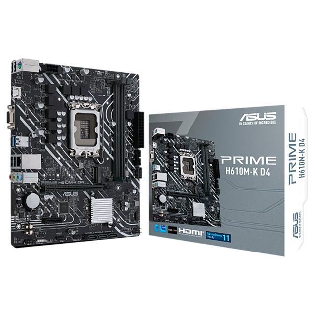 Tarjeta Madre Prime H610M-K D4 / Micro ATX / Socket LGA1700 / DDR4 / Intel Core 12th Gen