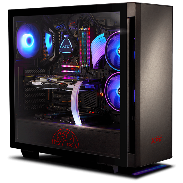 Gabinete XPG Invader Black / Cristal Templado / ATX / USB 3.0 / Audio HD - INVADER-BKCWW