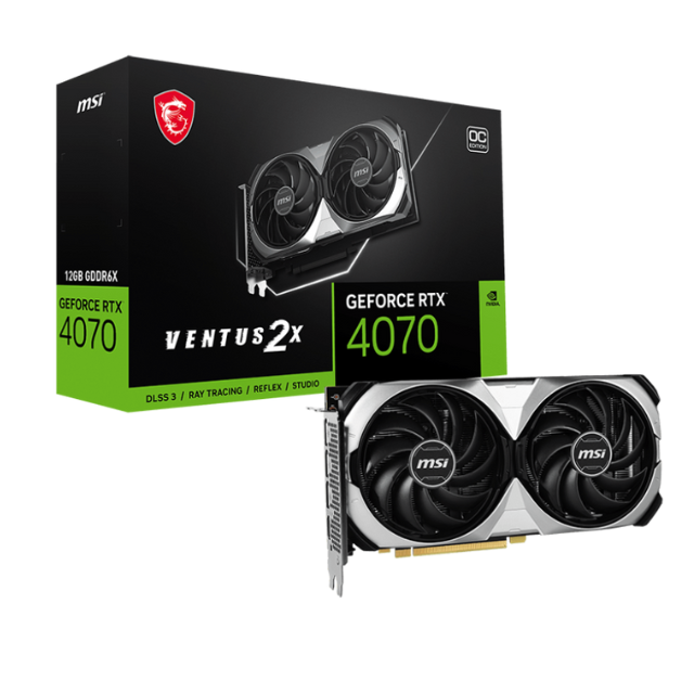 Tarjeta de Video MSI Geforce RTX 4070 Ventus 2X OC 12GB / 192-bit / 12GB GDDR6X / PCI Express 4.0 