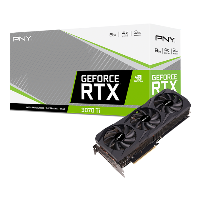 Tarjeta de Video Nvidia GeForce RTX 3070 TI 8GB / PNY TRIPLE FAN / VCG3071T8TFMPB