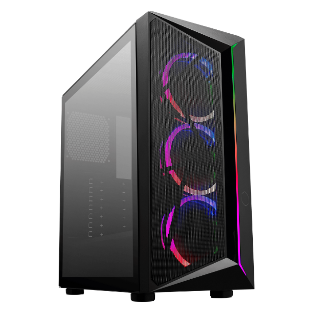 Gabinete Cooler Master CMP 510 Black / Cristal Templado / 3 Ventiladores RGB / ATX / USB 3.0 / CP510-KGNN-S00