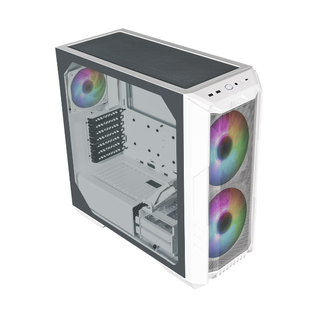 Gabinete Cooler Master HAF 500 White / Cristal Templado / H500-WGNN-S00