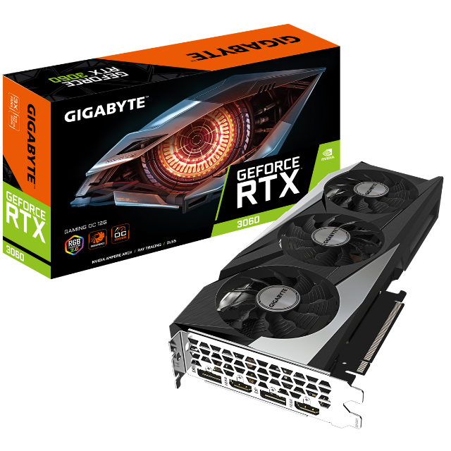 Tarjeta de Video Nvidia GeForce RTX 3060 / Gigabyte GeForce RTX™ 3060 GAMING OC 12G / GV-N3060GAMING OC-12GD