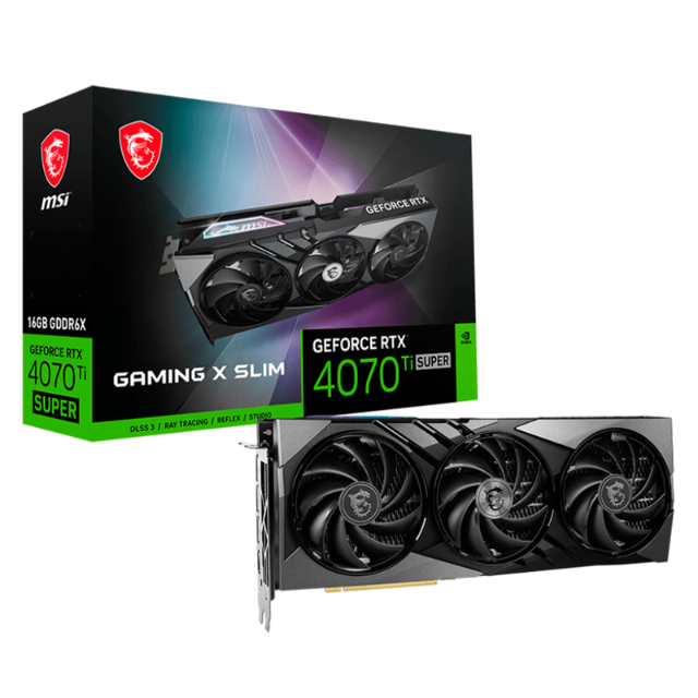 Tarjeta de Video MSI NVIDIA GeForce RTX 4070 Ti SUPER GAMING X SLIM 12G / 16GB 192-bit GDDR6X / PCI Express 4.0 / 912-V513-625