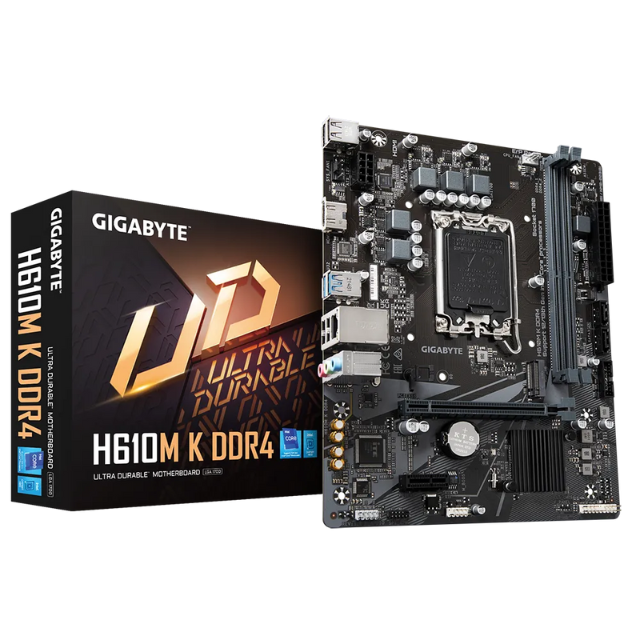 Tarjeta Madre Gigabyte H610M K DDR4 / Micro-ATX / LGA1700 / H610 / HDMI / Up to 64GB DDR4 / H610M K DDR4