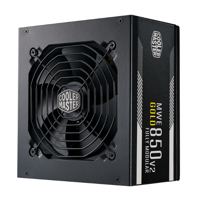 Fuente de Poder Cooler Master MWE GOLD 850 V2 FULL MODULAR 80 PLUS Gold / 24-pines ATX / 120mm / 850W / MPE-8501-AFAAG-U2 