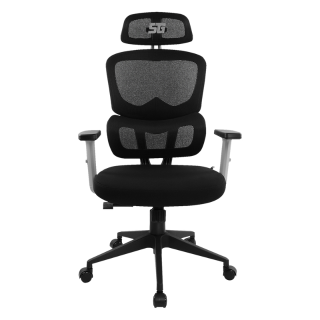 Silla Gamer Vorago Start The Game CGM-400-BK / Mesh / Resplado Reclinable / Ruedas 50 Mm / Ajuste De Altura / Soporta hasta 150 Kg / Piston Clase 4 / Malla Transpirable / Estructura Metálica / Color Negro / CGM-400-BK