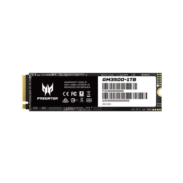 Unidad de estado solido SSD 1TB PCI-e 3.0 M.2 Acer Predator GM3500 / 3400MB/S / BL.9BWWR.102