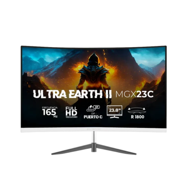 Monitor Gamer Balam Rush MGX23C / Curvo 23.8 Ultra / Earth II / 1ms / 165Hz / Full HD / VA LED / USB-C / Negro / BR-938327