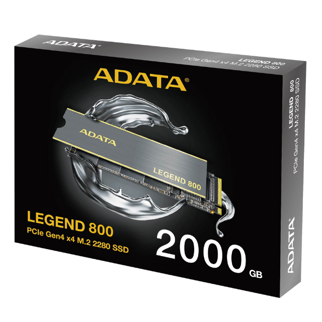 SSD Adata Legend 800 NVMe / 2TB / PCI Express 4.0 / M.2 / ALEG-800-2000GCS