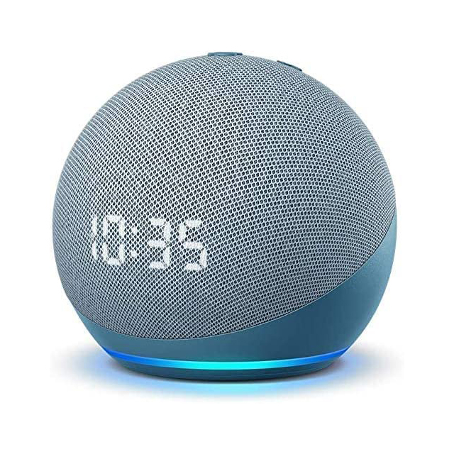 Amazon Echo Dot/ Bocina Inteligente con reloj y Alexa/  Azul / 5Gen / B7W644