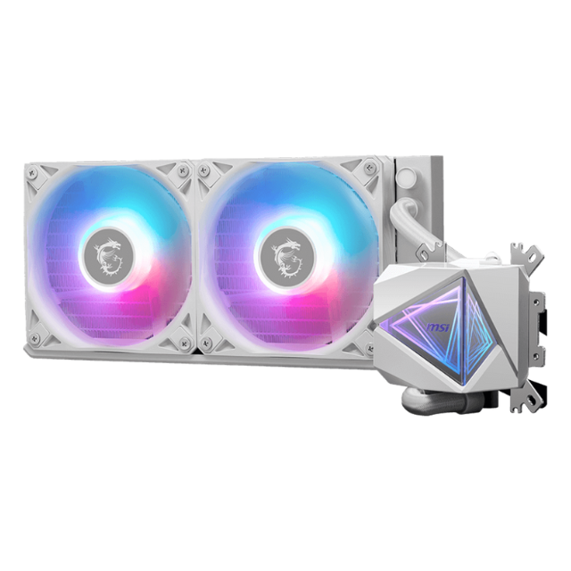 Enfriamiento liquido MSI MAG Coreliquid I240 / 240mm / Blanco / LGA1851 / LGA1700 / AM5 / AM4 / ARGB