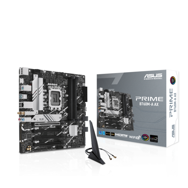 Tarjeta Madre ASUS Micro ATX PRIME B760M-A AX / Socket 1700 / Intel B760 / HDMI / DDR5 / PRIME B760M-A AX