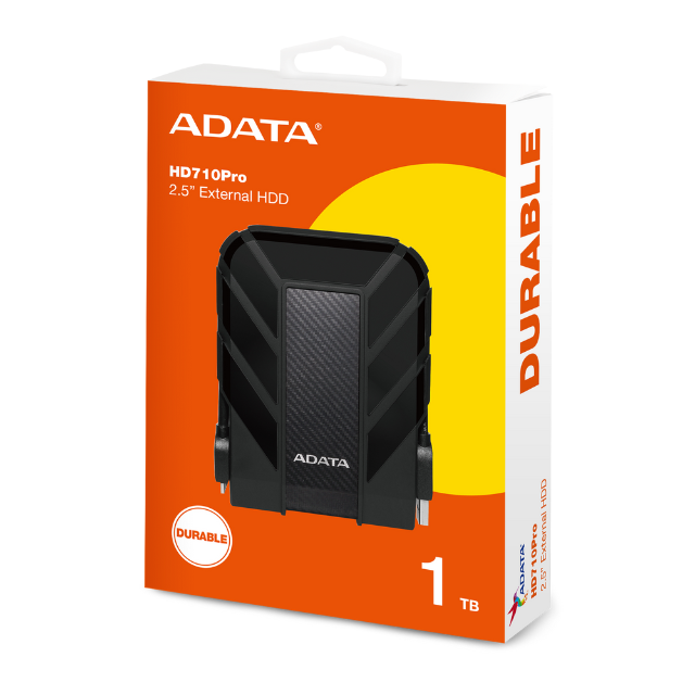 Disco Duro Externo 1TB Adata HD710 Pro Resistente al Agua y Caidas Portatil USB 3.1 / Negro / AHD710P-1TU31-CBK