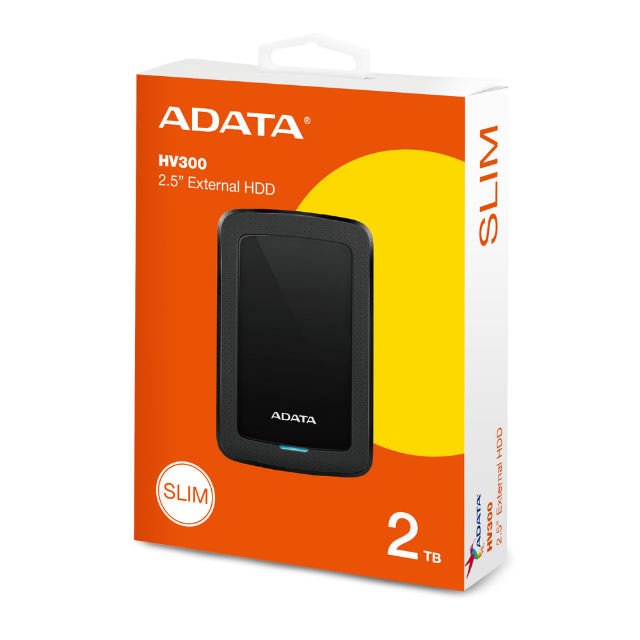 Disco Duro Externo 2TB Adata HV300 Portatil USB 3.0 Negro - AHV300-2TU31-CBK