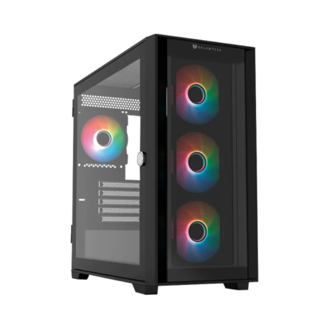 Gabinete Balam Rush Carbono Twin Mate 6000 / Midi-Tower, Micro-ATX/Mini-ITX / USB 3.0/2.0 / Sin Fuente / 4 Ventiladores RGB Instalados / Negro / BR-938815