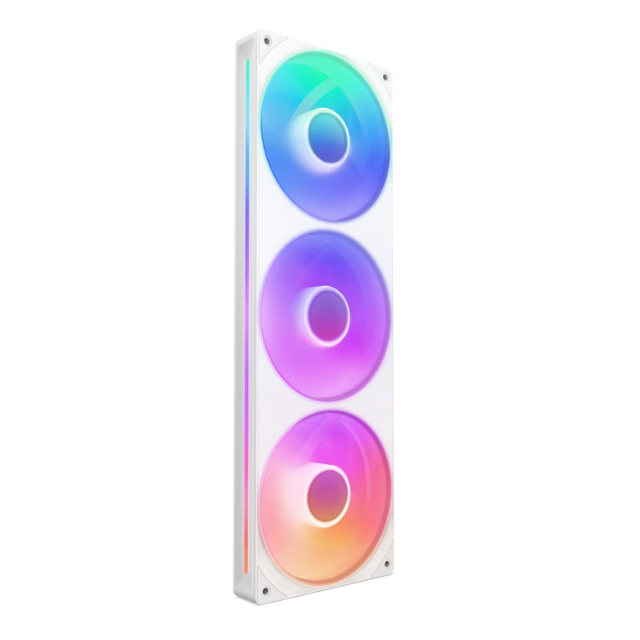 Unidad de Ventilador monocasco NZXT F360 RGB Core / 360mm con 3 Ventiladores RGB de 120mm / Control de Velocidad e iluminación / Alta presión estática y Flujo de Aire / 8 LED ARGB/ Blanco / RF-U36HF-W1