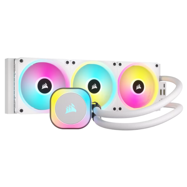 Enfriamiento Líquido Corsair iCUE LINK H150i RGB / 3x120mm / 480-2400RPM / Blanco / CW-9061006-WW