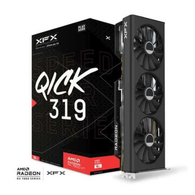 Tarjeta de Video AMD Radeon XFX RX 7800XT SPEEDTESTER QICK 319 / 16GB / 256 bit / GDDR6 / PCI Express 4.0 / RX-78TQICKF9 / 