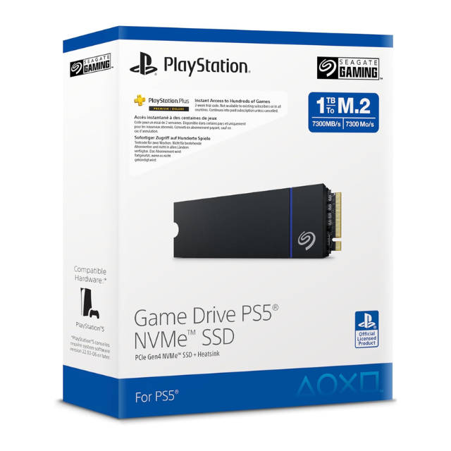 Unidad de Estado Solido para PS5 Seagate / 1TB / PCIe Gen4 NVME / con disipador