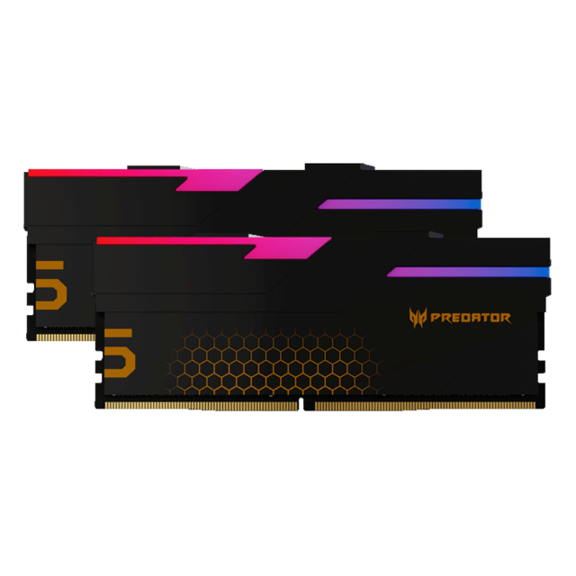 Memoria RAM Acer Predator Hermes RGB DDR5 / 6800MHz / 48GB (2x24GB) / ECC / XMP 3.0 / Black / BL.9BWWR.445