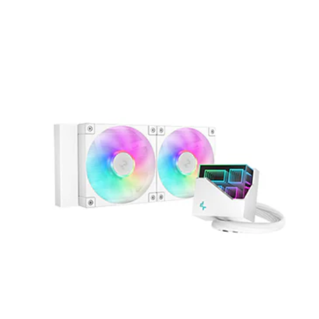 Enfriamiento Líquido DeepCool LT240 ARGB / 2x120mm / 600-2400RPM / Blanco / R-LT240-WHAMNC-G-1