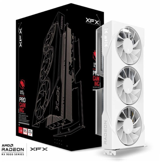 Tarjeta de Video XFX SWIFT RX 9060 XT GAMING OC WHITE EDITION / 16GB GDDR6 / 128-bit / DisplayPort / HDMI / RX-96TS31 / 