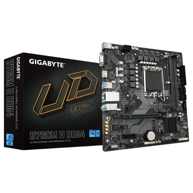 Tarjeta Madre Gigabyte B760M H / Micro ATX / LGA1700 / B760 / HDMI / Up To 64GB DDR4 / B760M H DDR4