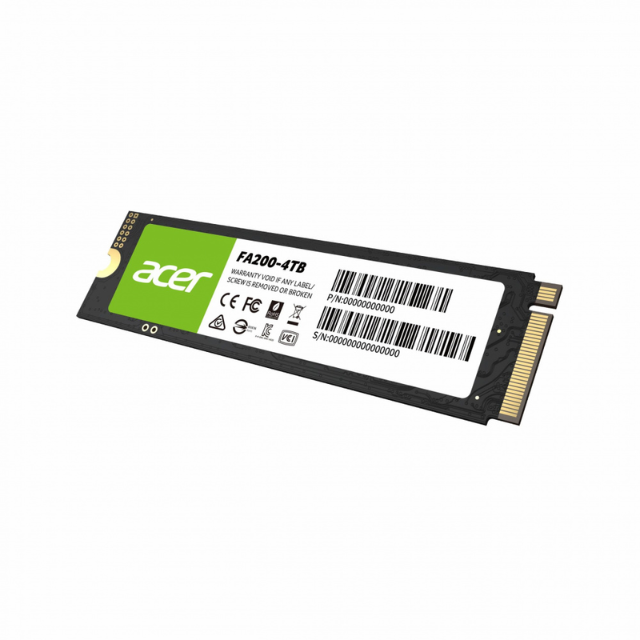 Unidad de Estado Sólido Acer FA200 NVMe / 4TB / 7200MB/s / PCI Express 4.0 / M.2 / FA200-4TB