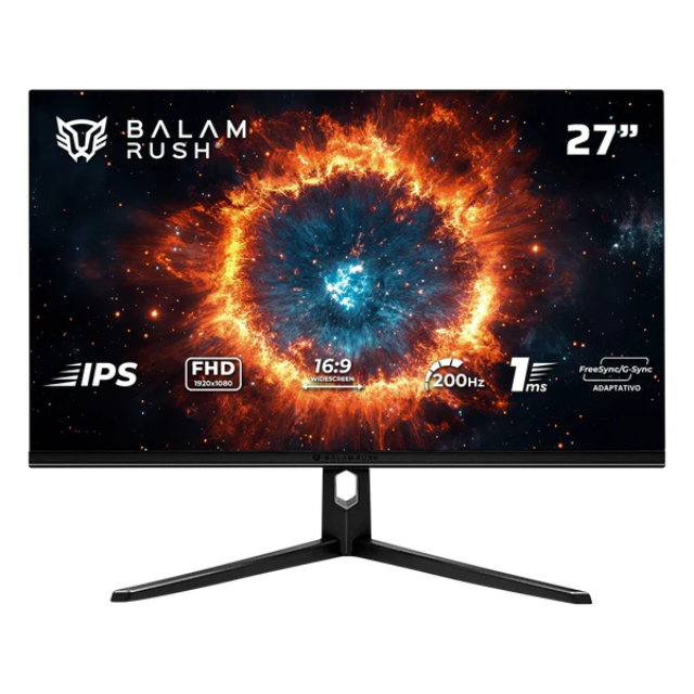 Monitor Gamer Balam Rush Hyper Nova MHN27Y LED 27", 1920x1080 Full HD, G-Sync/FreeSync, 200Hz, HDMI/DisplayPort, Negro