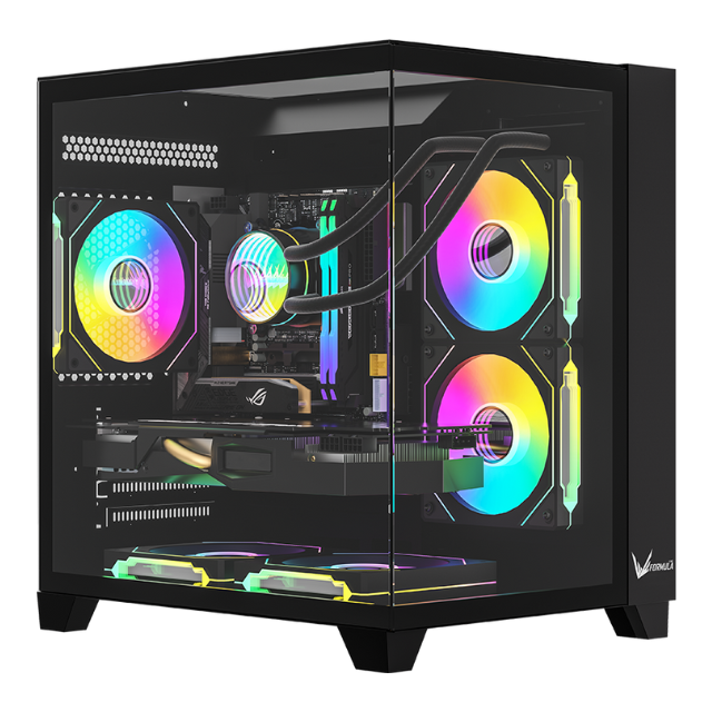 Gabinete Formula Crystal Z9m ,mid Atx, Usb 3.0, Type-c, Black