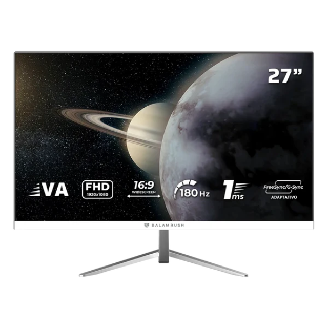 Monitor Gamer Balam Rush Titan MTG27Y LED 27", 1920x1080 Full HD, G-Sync/FreeSync, 180Hz, HDMI/DisplayPort, Blanco