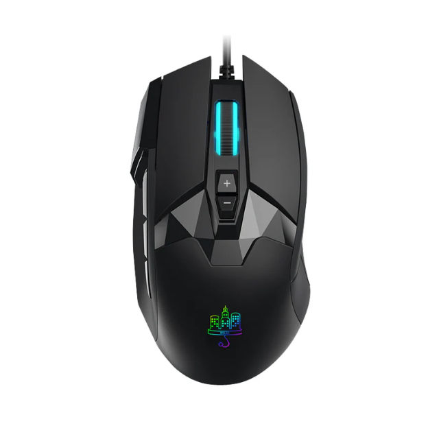 MOJO Pro Performance Silent Gaming Mouse: Alambrico / 9 botones programables / 12000 DPI / 1000 Hz