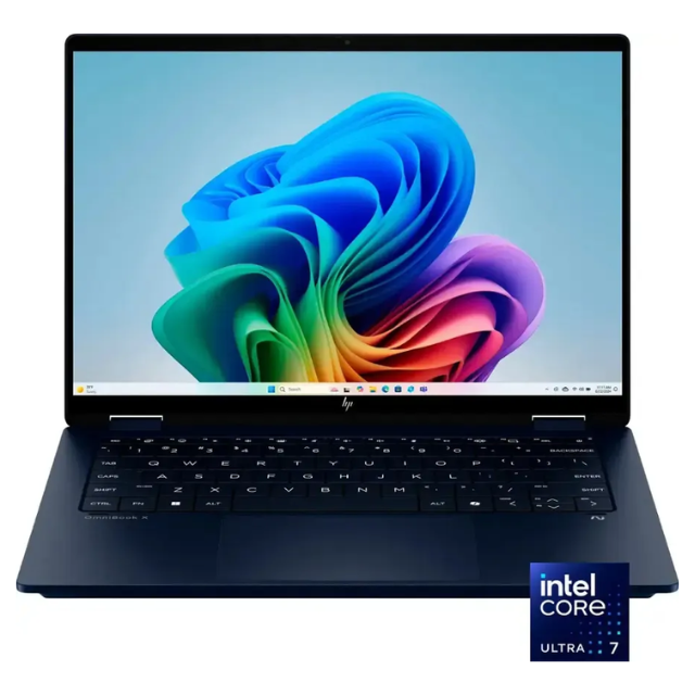 Laptop HP OmniBook X Flip / Intel Core Ultra 7 256V / 1TB SSD / 16GB RAM DDR5 / Pantalla 14.0" 2K 1920x1200 IPS LED / 5MP IR Camera / 14-fm0023dx