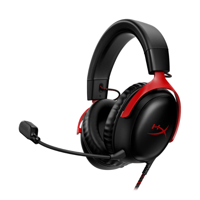 HyperX Cloud III Audifonos Gamer / Negro Rojo / con cable / Modelo 727A9AA