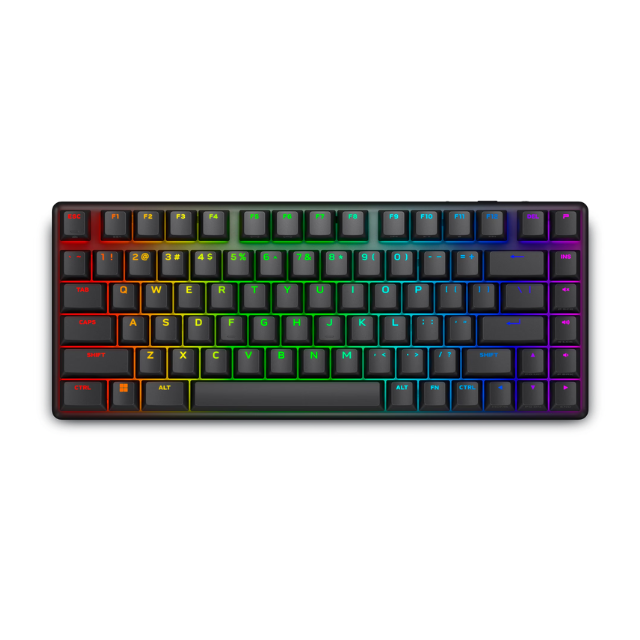 Alienware Pro Wireless Gaming Keyboard - Bluetooth 5.1/2.4 GHz Radio Frequency Connectivity, Linear Mechanical, Hot-swappable switches, Tri mode connectivity, Adjustable Height - Dark Side of the Moon