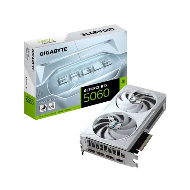 GeForce RTX™ 5060 EAGLE OC ICE/ 8G/ WHITE/ GV-N5060EAGLEOC ICE-8GD