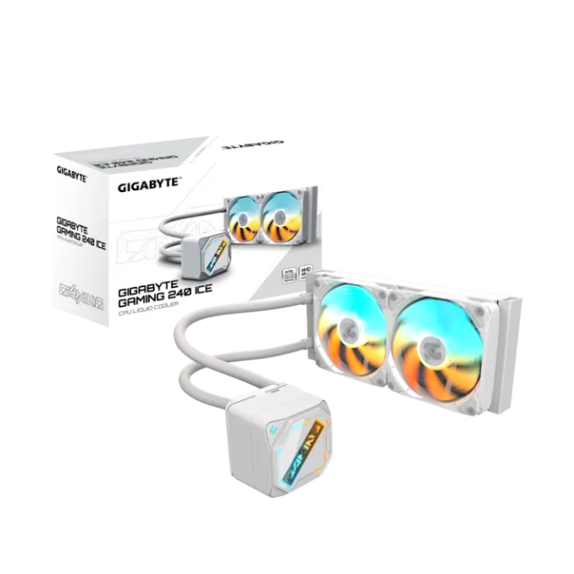 Enfriamiento Líquido Gigabyte GAMING 240 ICE / 240mm / 2x120mm / Hasta 2200RPM / Blanco