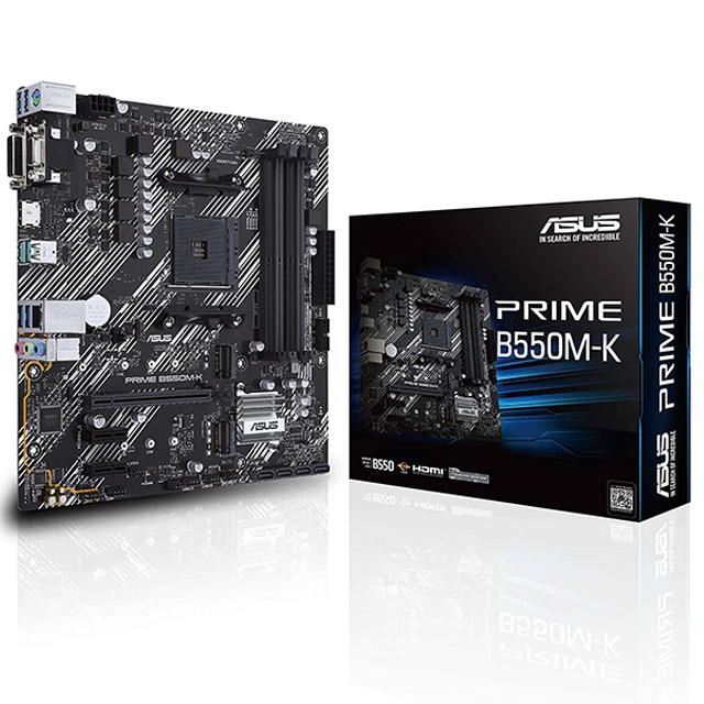 Tarjeta Madre ASUS PRIME B550M-K / AM4 / AMD RYZEN 3000 SERIES / Micro-ATX