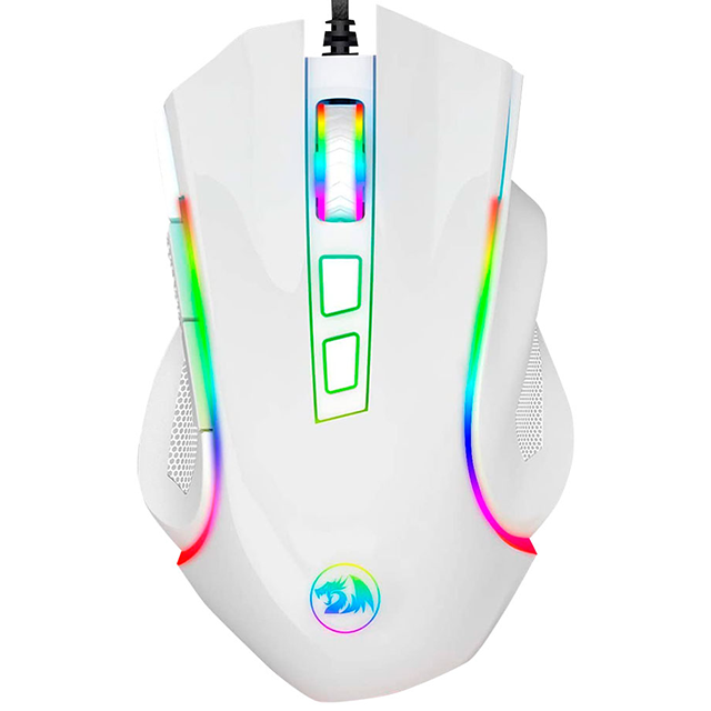 Mouse Gamer REDRAGON M607 GRIFFIN/ RGB / Blanco / Optico / USB / 7200DPI