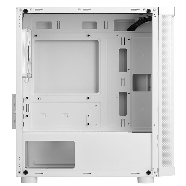 Gabinete Munfrost BAMBU White / Cristal templado / ARGB Sync / Controlador de ventiladores / Micro ATX - Mini ITX / 1 Ventilador ARGB incluido