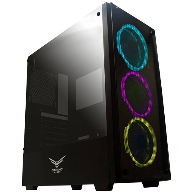 Gabinete Naceb Player NA-0603 / Cristal Templado / ATX / Negro / Led Multicolor / USB 3.0 / Audio HD