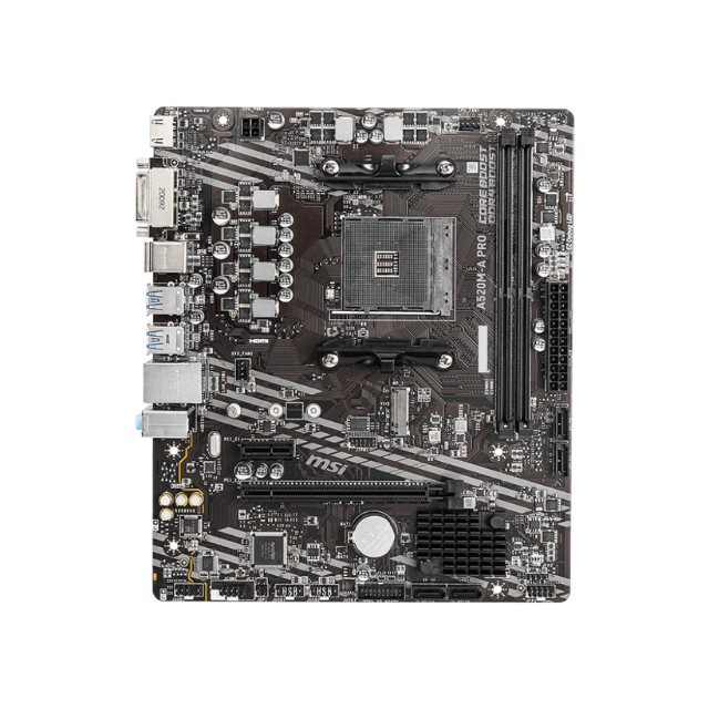 Tarjeta Madre MSI A520M-A PRO / AM4 / AMD RYZEN 3000 SERIES / Micro-ATX / RYZEN 5000 READY