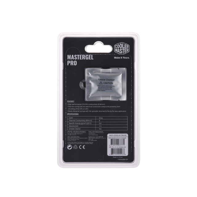 Pasta Térmica De Alto Rendimiento NZXT / BA-TP015-01 de 15g / Con Alta  Conductividad