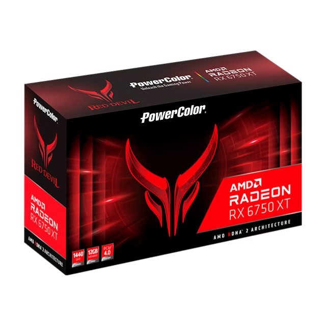 Tarjeta de Video Red Devil AMD Radeon™ RX 6750 XT 12GB GDDR6 / 12GB GDDR6 / 	192-bit / PCIE 4.0 x16 / 1 x HDMI 2.1 , 3 x DisplayPort 1.4
