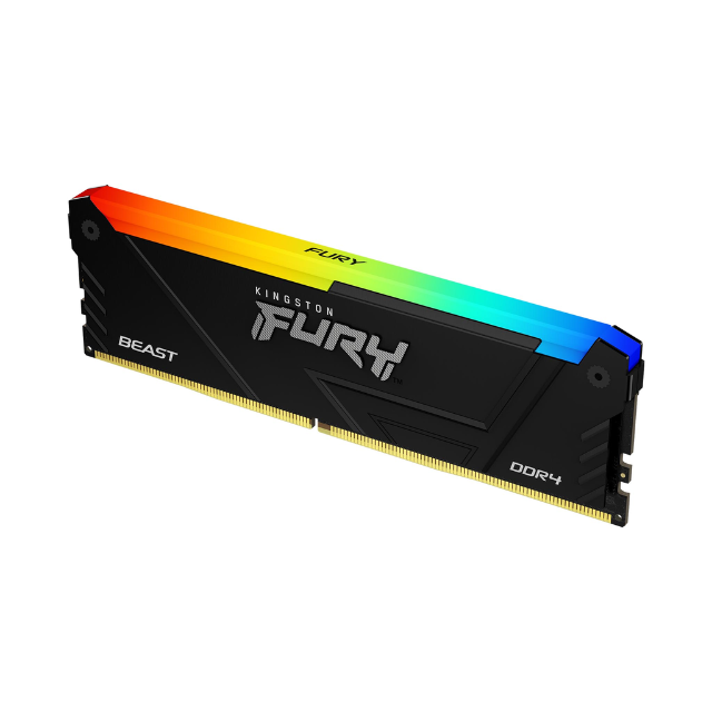 Memoria RAM Kingston FURY Beast RGB DDR4 / 3600MHz / 16GB / Non-ECC / CL18 / XMP / KF436C18BB2A/16 /