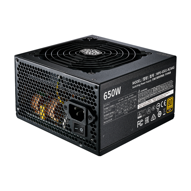 Fuente de poder Cooler Master MWE 650 v2 Gold / 650W / 80 Plus Gold - MPY-6501-AFAAG-US