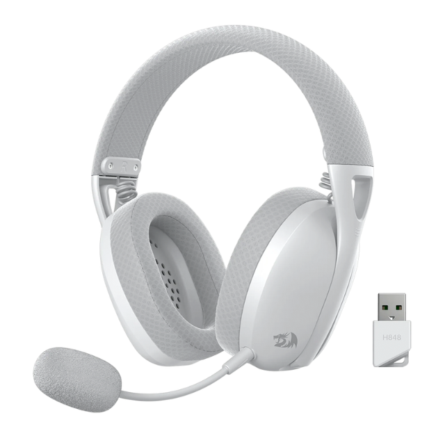 iadema Gamer Redragon Ire Pro H848 Blanco/Gris / Alámbricos e Inalámbricos / Stereo / USB / BT / PC / White/Grey / H848MLWG / Edición Especial Mobile Legends: Bang Bang /