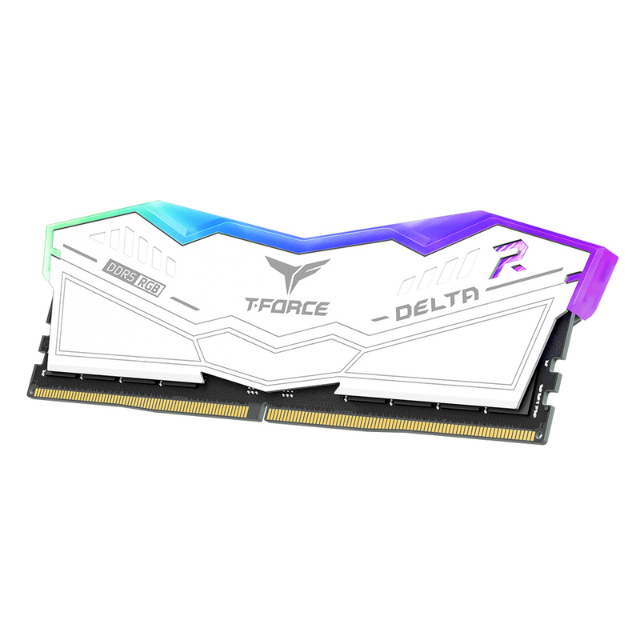 Kit Memoria RAM Team Group T-Force Delta RGB DDR5 / 6000MHz / 32GB (2 x 16GB) / CL38 / XMP / Blanco / FF4D532G6000HC38ADC01